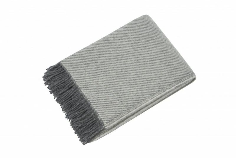 Reine gray - scandinavian-norwegian wool blanket