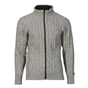 braided wool sweater - Norwegian design - Gray