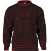 Black and white norwegian wool sweater