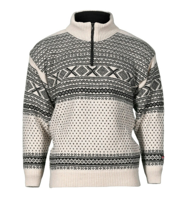 Norwegian wool sweater traditional design and patterns